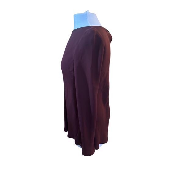 Women S Lafayette 148 New York 100% Silk Long Sleeved Purple Blouse Shirt Top - Picture 3 of 6